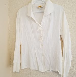 Vintage And How! Lace/Button-Up Blouse
